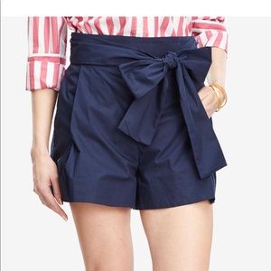 J.Crew Women's Tie-Waist Shorts in Cotton Poplin